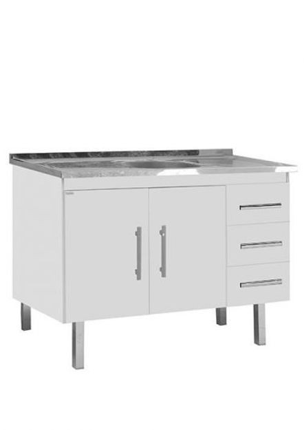 Imagen de Mueble de cocina bajo mesada 120 cm blanco