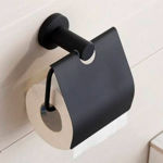 Imagen de Portarollo negro mate con tapa Milano Dmc