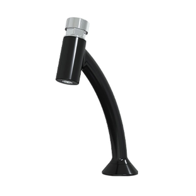 Imagen de Grifería de lavatorio temporizado curvo de mesada Blukit negro