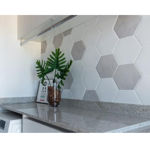 Imagen de Cerámica para pared Blanco Hexagonal Satinado