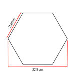 Imagen de Cerámica para pared Blanco Hexagonal Satinado