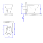 Imagen de Inodoro corto suspendido Vogue Plus blanco