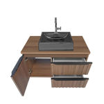 Imagen de Mueble de baño suspendido Cecilia Nogal 78 cm sin bacha