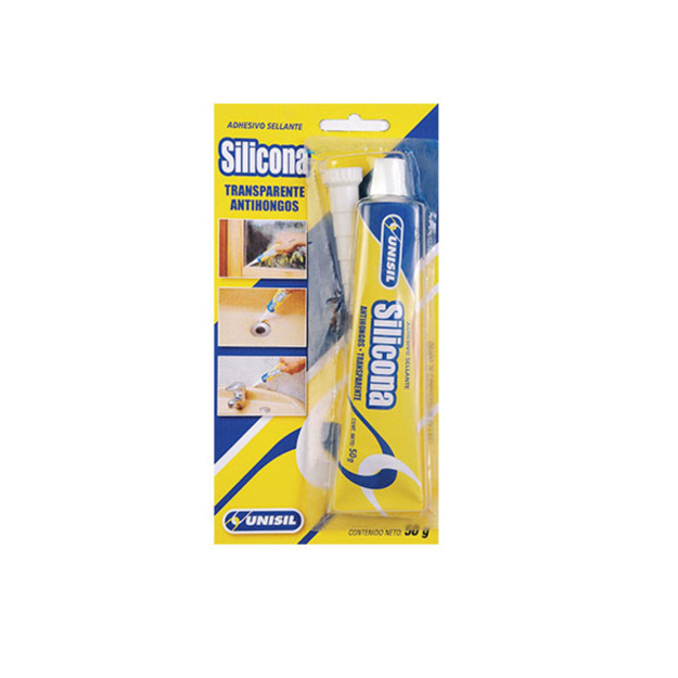Imagen de Silicona acetica transparente pomo 50 gr