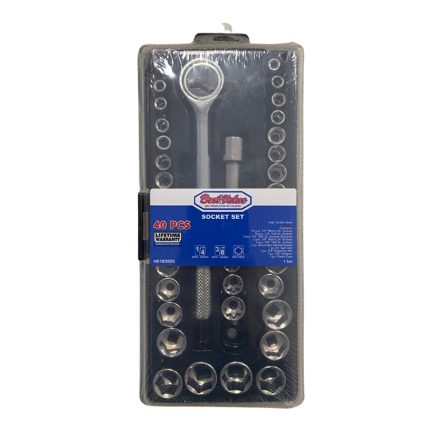 Imagen de JUEGO DE DADOS 1/4 - 3/8 40PZ