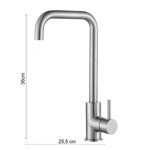 Imagen de Grifería de cocina Monocomando de mesada Pico Recto Gris Satinado