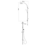 Imagen de Panel de ducha aluminio c/teléfono Fimeta Rectangular