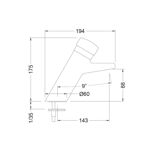 Imagen de Griferia de lavatorio temporizada monocomando de mesada Genebre Cromo Brillante