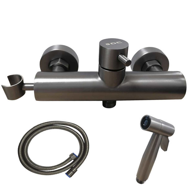 Imagen de Grifería de Ducha higiénica monocomando exterior Grafito