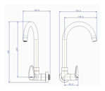 Imagen de Canilla Grifo Unitario Pared Negro Mate Viqua Allure Abs