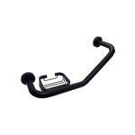 Imagen de Agarradera De Ducha Angular Negro Mate Con Jabonera Izquierda /derecha