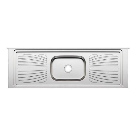 Imagen de Mesada con pileta acero inox 160cm concreto Forminox