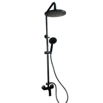 Imagen de Barral de ducha monocomando Exterior con transferencia Blaster Negro Mate