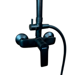 Imagen de Barral de ducha monocomando Exterior con transferencia Blaster Negro Mate
