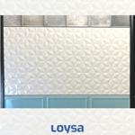 Imagen de Cerámica de pared Illusión Estrella blanco 32x62 cm Brillante