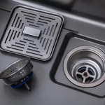 Imagen de Pileta de cocina DREAM simple grande Negra 75x45x21cm