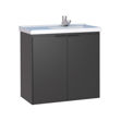 Imagen de Mueble de baño suspendido Aster negro 60cm con bacha de resina