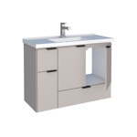 Imagen de Mueble de baño suspendido Orquidea Beige 80 cm con bacha de resina