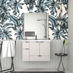 Imagen de Mueble de baño suspendido Orquidea Beige 80 cm con bacha de resina