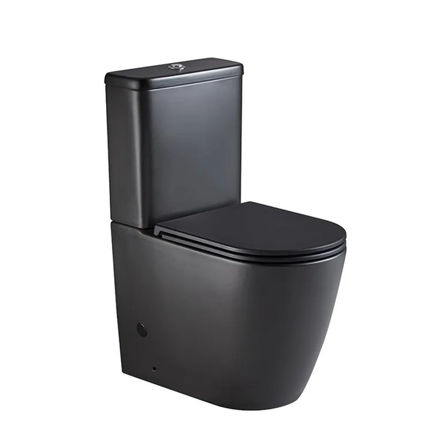 Imagen de Inodoro largo con mochila VIP Negro Mate 70X36.50X83cm