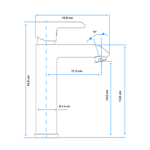 Imagen de Griferia de lavatorio Monocomando bajo de mesada Alassio Negro Mate