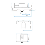 Imagen de Grifería de ducha Monocomando exterior Alassio Cromo