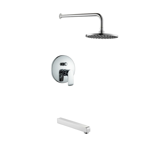 Imagen de Grifería de Ducha Monocomando embutida con transferencia Alassio Cromo