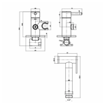 Imagen de Grifería de Ducha Higiénica embutida con soporte Alassio Oro