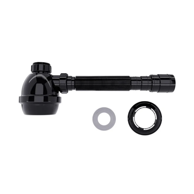 Imagen de Sifón botella plástico universal Blukit Negro