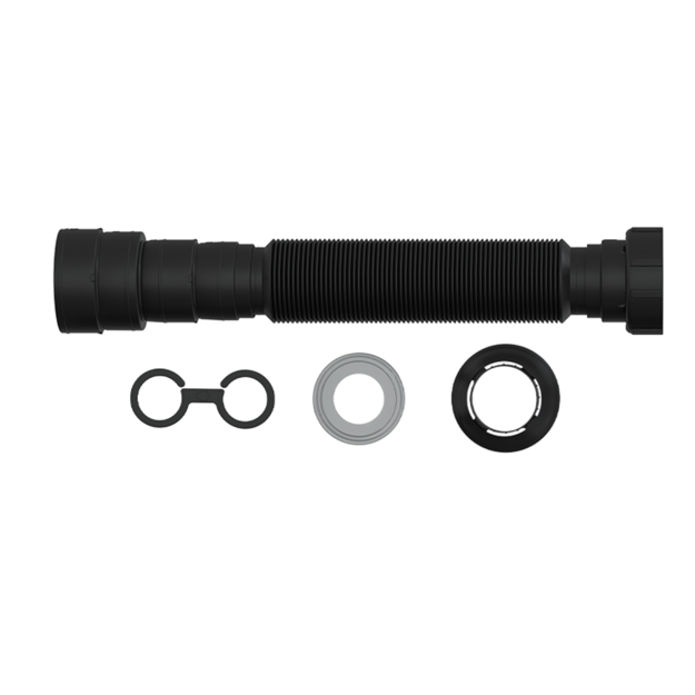 Imagen de Sifón extensible corrugado negro 70 cm Univ. Blukit