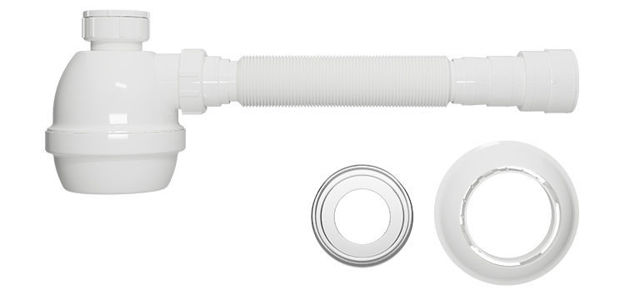 Imagen de Sifón botella plástico universal Blukit blanco