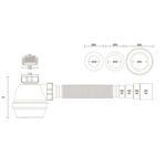 Imagen de Sifón botella plástico universal Blukit blanco