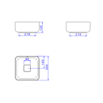 Imagen de Bacha de apoyo Cuadrada 30 cm Negro mate Deca