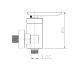 Imagen de Grifería de ducha Monocomando exterior Kratos Brillante