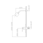 Imagen de Grifería de Ducha Monocomando embutida Kratos Cromo