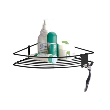 Imagen de ESQUINERO CON GANCHO NEGRO MATE