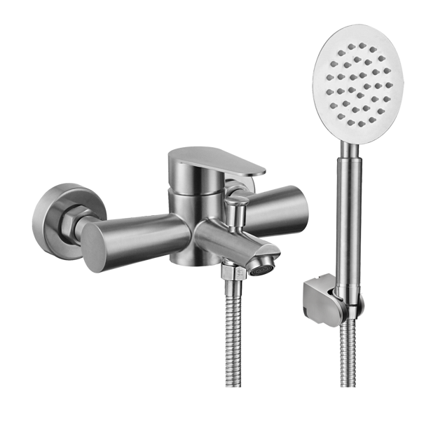 Imagen de Grifería de ducha Monocomando Exterior con transferencia Celtic Gris Satinado