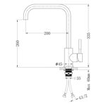 Imagen de Grifería de cocina Monocomando de mesada Celtic Gris Satinado