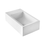 Imagen de Bacha de apoyo rectangular 44x25 cm c/mesa Blanca Brillante Celite