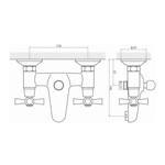 Imagen de Grifería de ducha monocomando exterior con transferencia Cuzco Cromado Brillante