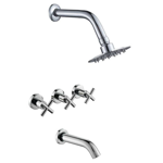 Imagen de Grifería de Ducha bimando cruz Aqualía Cromo