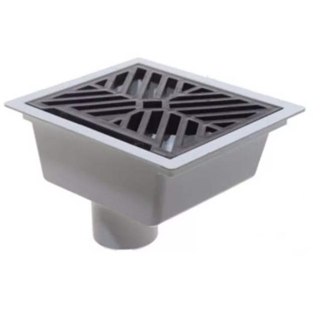 Imagen de Embudo de azotea frontal c/rejilla plast. salida 63 20 mm