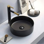 Imagen de Bacha de apoyo redonda 35 cm Negro Mate Dmc