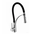 Imagen de Grifería de cocina Monocomando de mesada con pico extraible negro Satinado