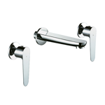 Imagen de Grifería de Lavatorio Bimando de pared Euro cromado