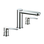 Imagen de Grifería de lavatorio Bimando Euro bronce cromado