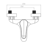Imagen de Grifería de Ducha Monocomando exterior con transferencia Balder Cromado