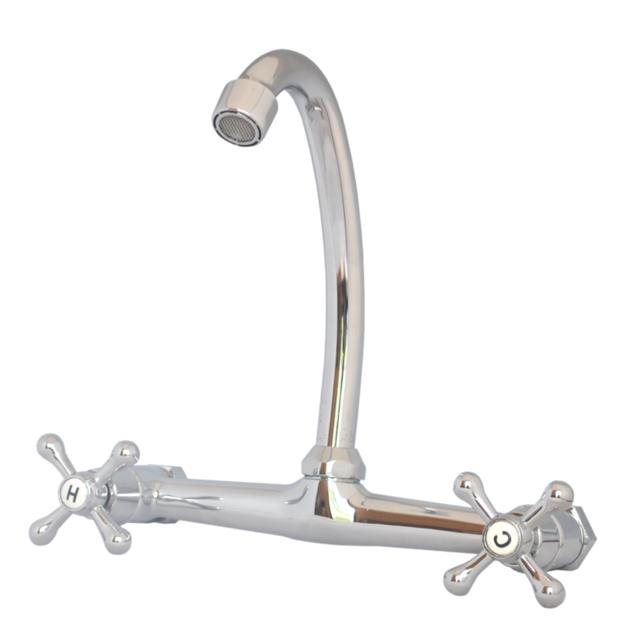 Imagen de Canilla mezcladora de pared volt. cruz 20 cm