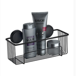 Imagen de ORGANIZADOR DE BAÑO ADHESIVO NEGRO MATE