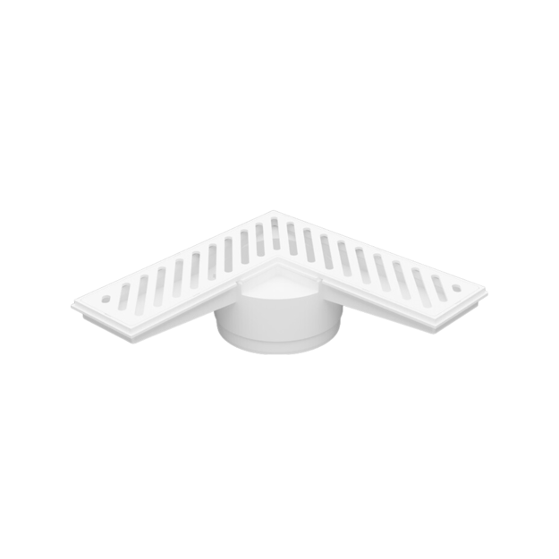 Imagen de Receptáculo esquinero Blanco salida 100mm Astra